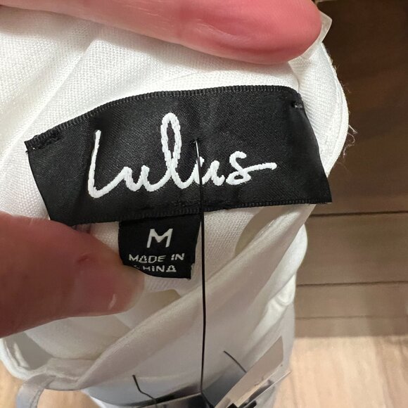 Lulu's Play on Curves Ivory Backless Dress NWT - Picture 8 of 14